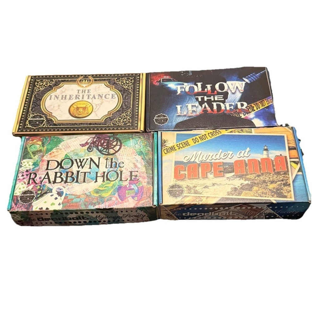 Deadbolt Mystery Society (4) Inheritance Rabbit Leader Cape Sealed Envelopes